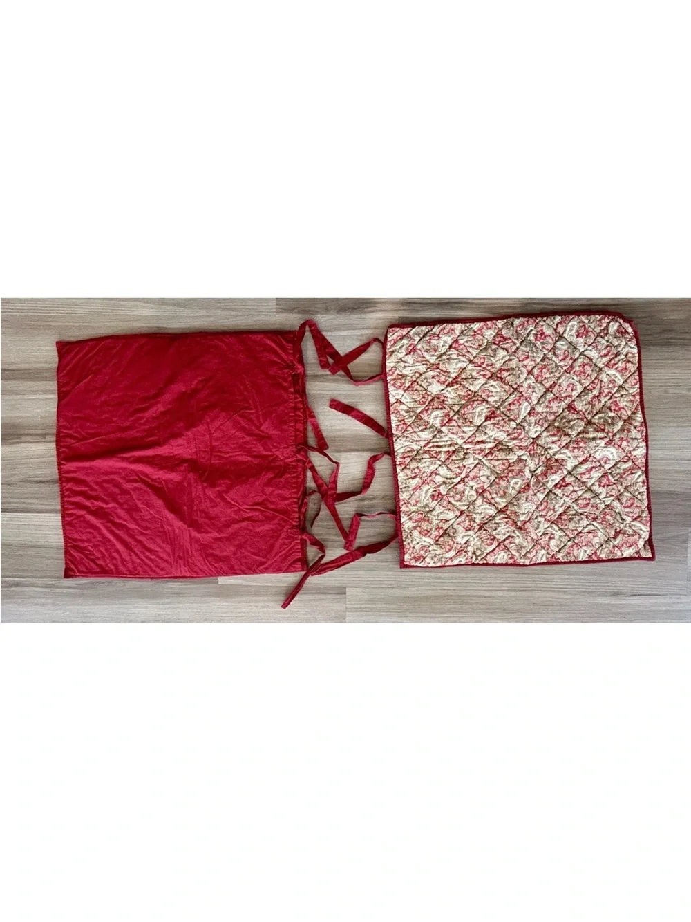 Pottery Barn Euro Sham Set of 2 Georgia Quilted Red And Paisley  26 x 26 Inches